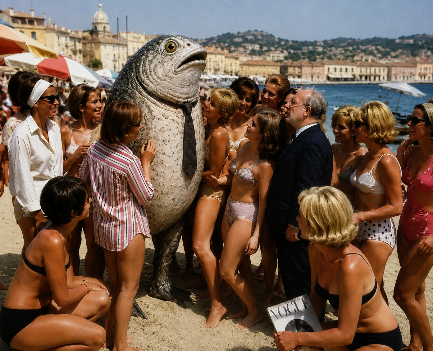 Even the fish dressed better than most tourists.