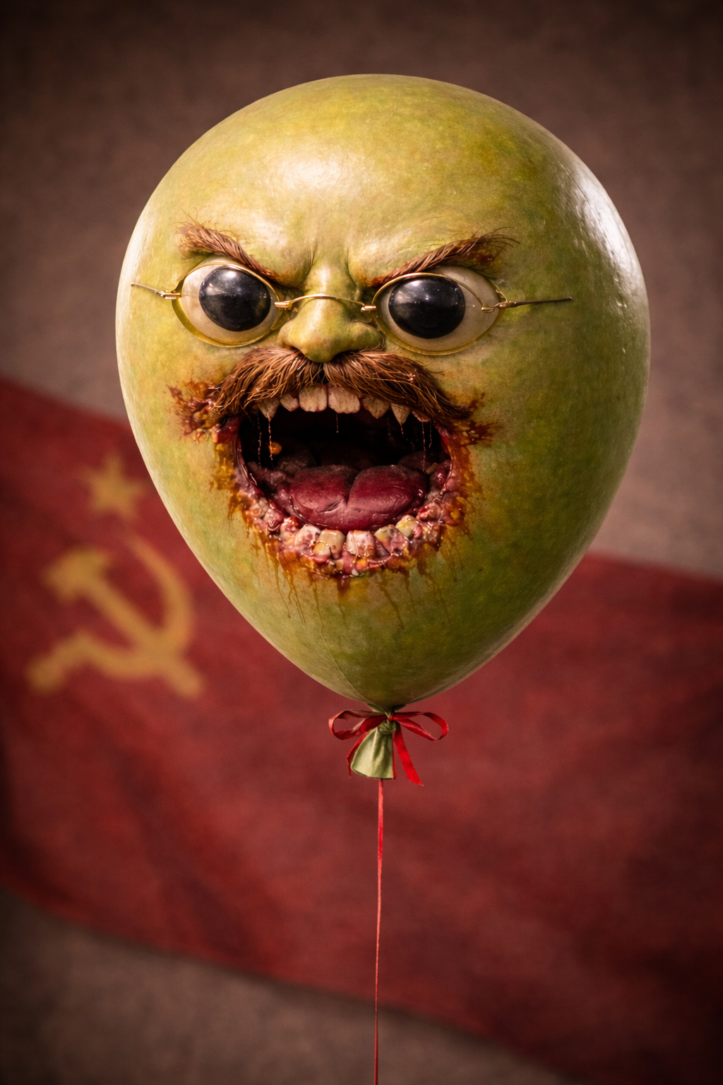 Even balloons have opinions about Soviet-era politics, apparently.
