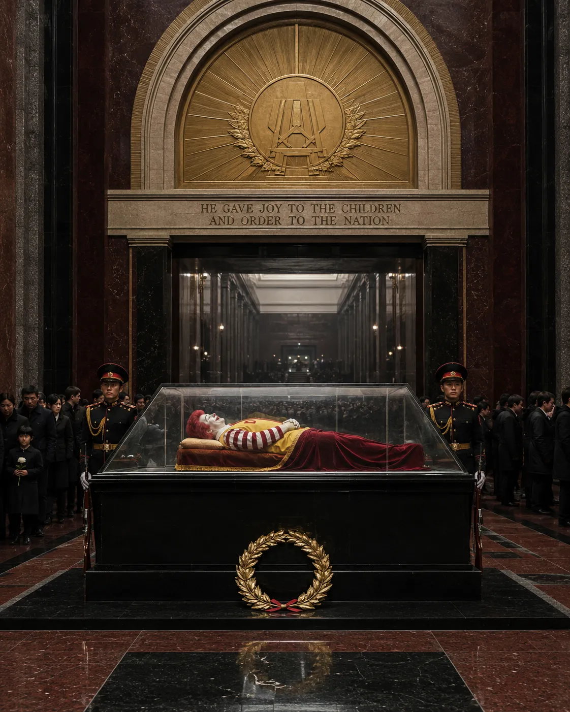 State funeral protocol applied, franchise waived, precedent unclear.
