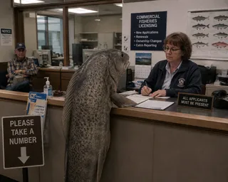 Counter, pen, forms, hand sanitizer, applicant, number sign, calendar, chart.