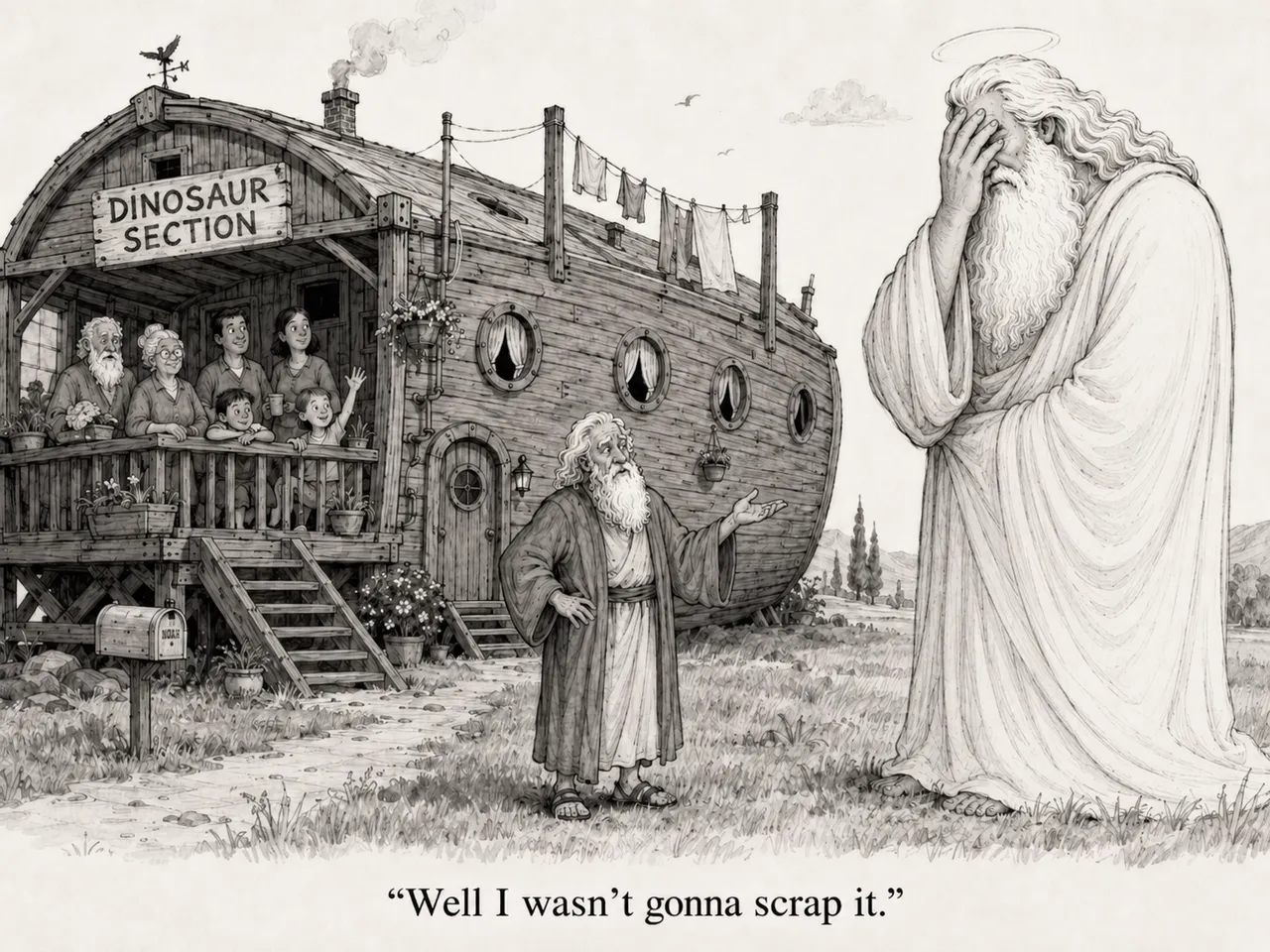 The sign specifies a section, implying others exist below deck.