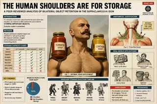 Two jars, leather harness, mustache, pie chart, checkmarks.