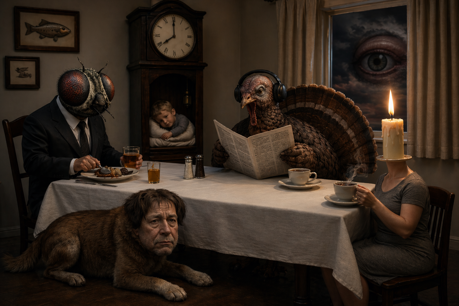 Even nightmares have a coffee and newspaper routine.