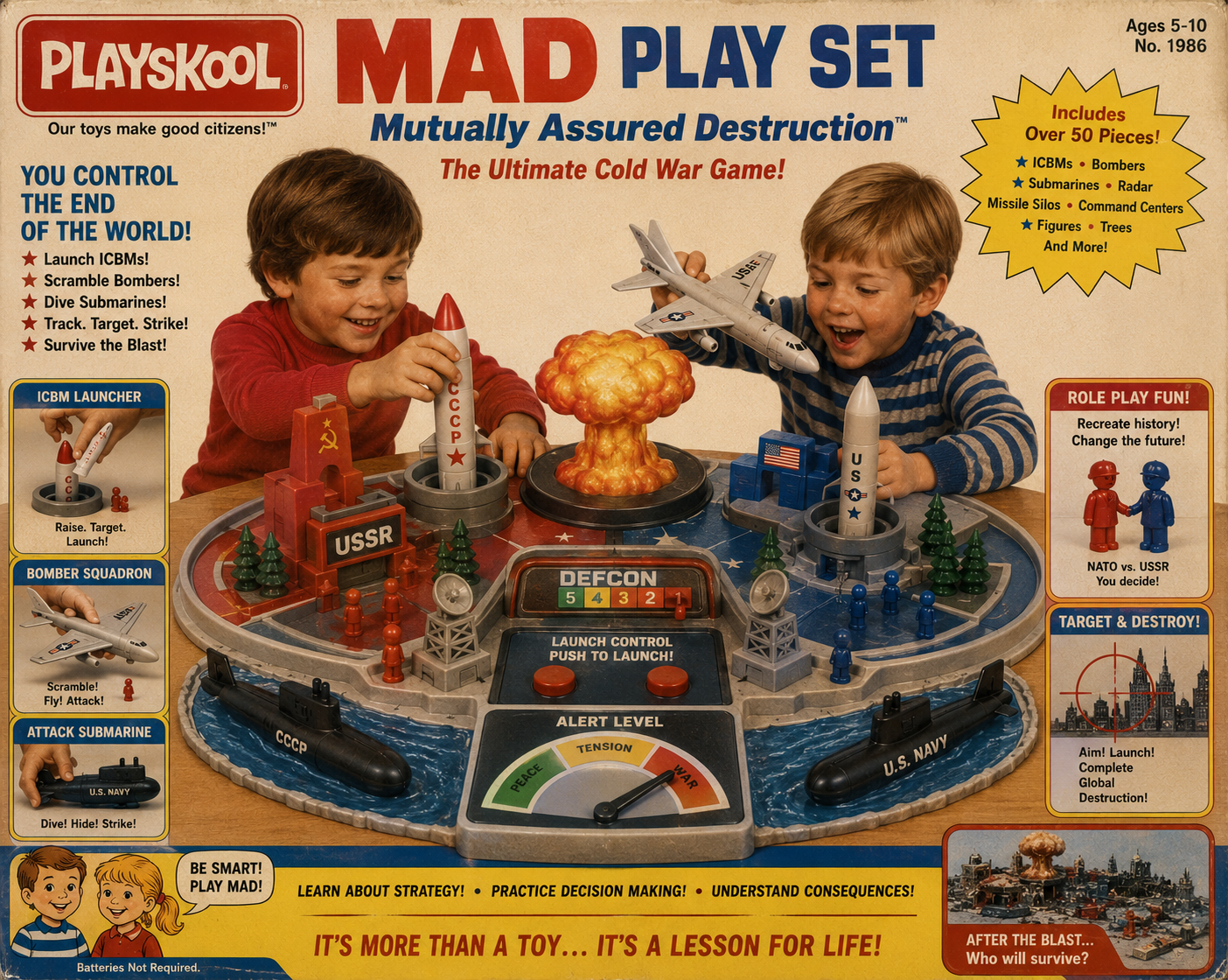Childhood hands cradle the weight of civilization's end