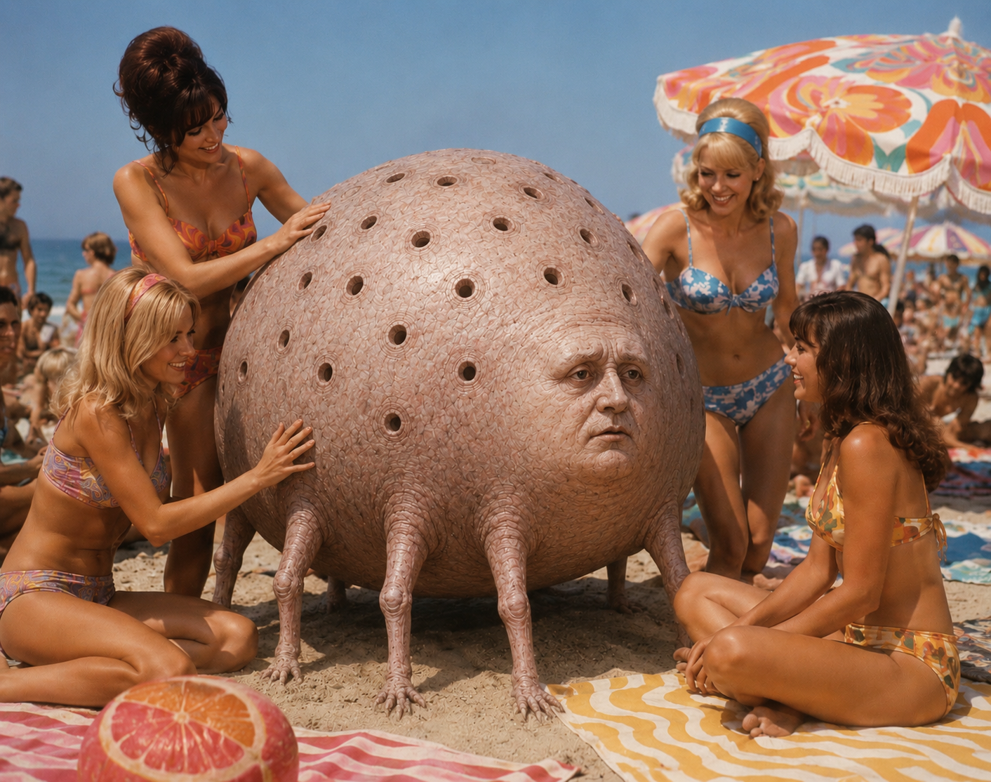 Strange flesh globe dreams under the summer sun.