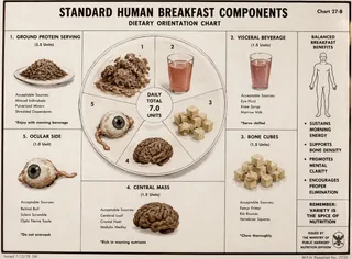Pie chart, eyeball, brain, cubes, printed text, glass.